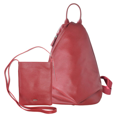 Shrink Leather Backpack & Pochette Bundle