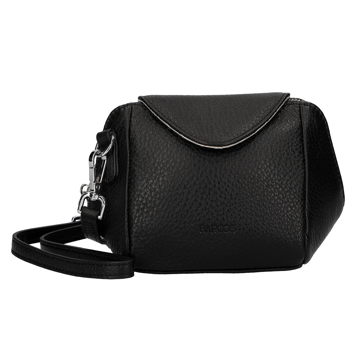 Cute Leather Flap Pochette with Shoulder Strap