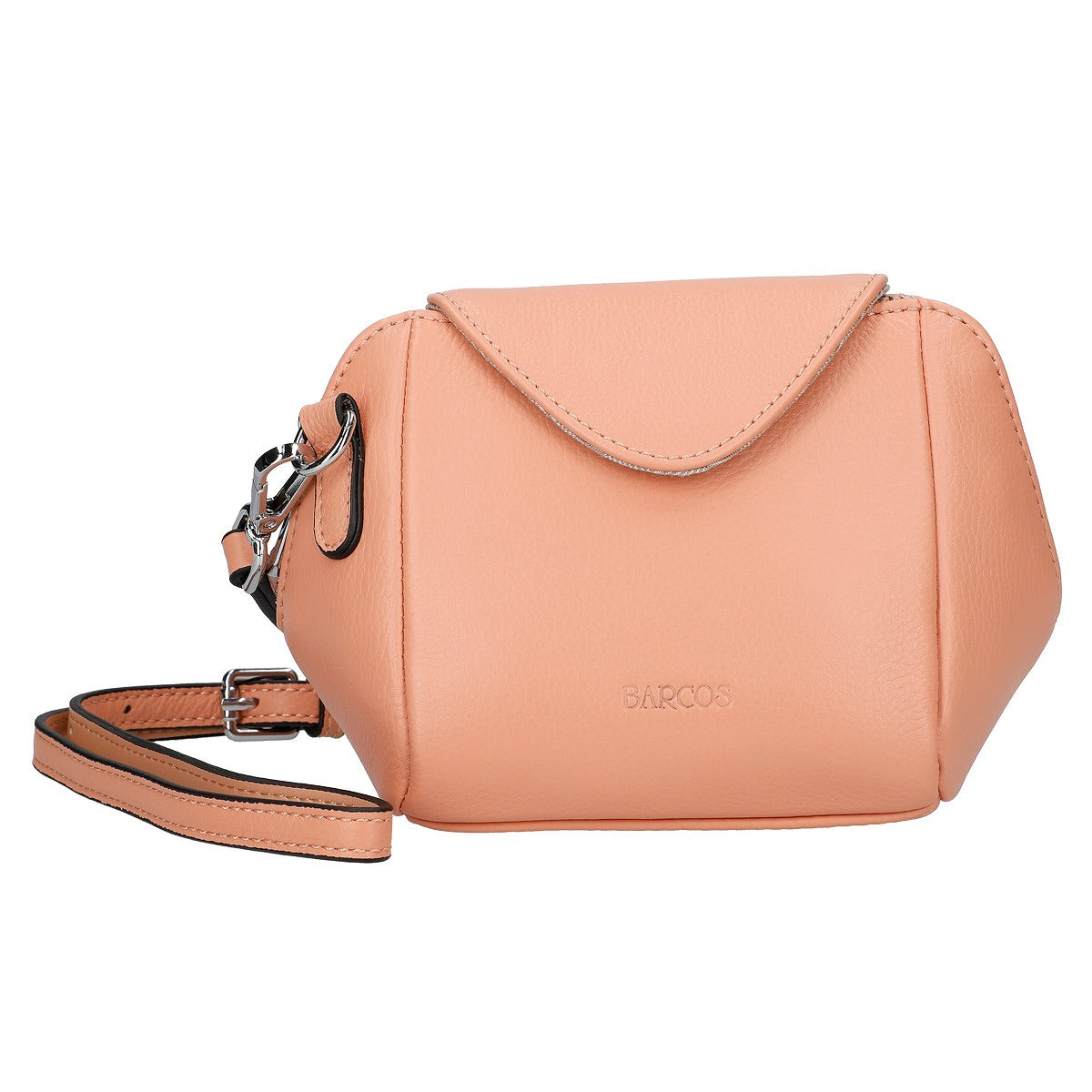 Cute Leather Flap Pochette with Shoulder Strap