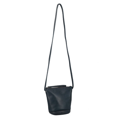 Simple Leather Shoulder Bag - Trapezoid Design