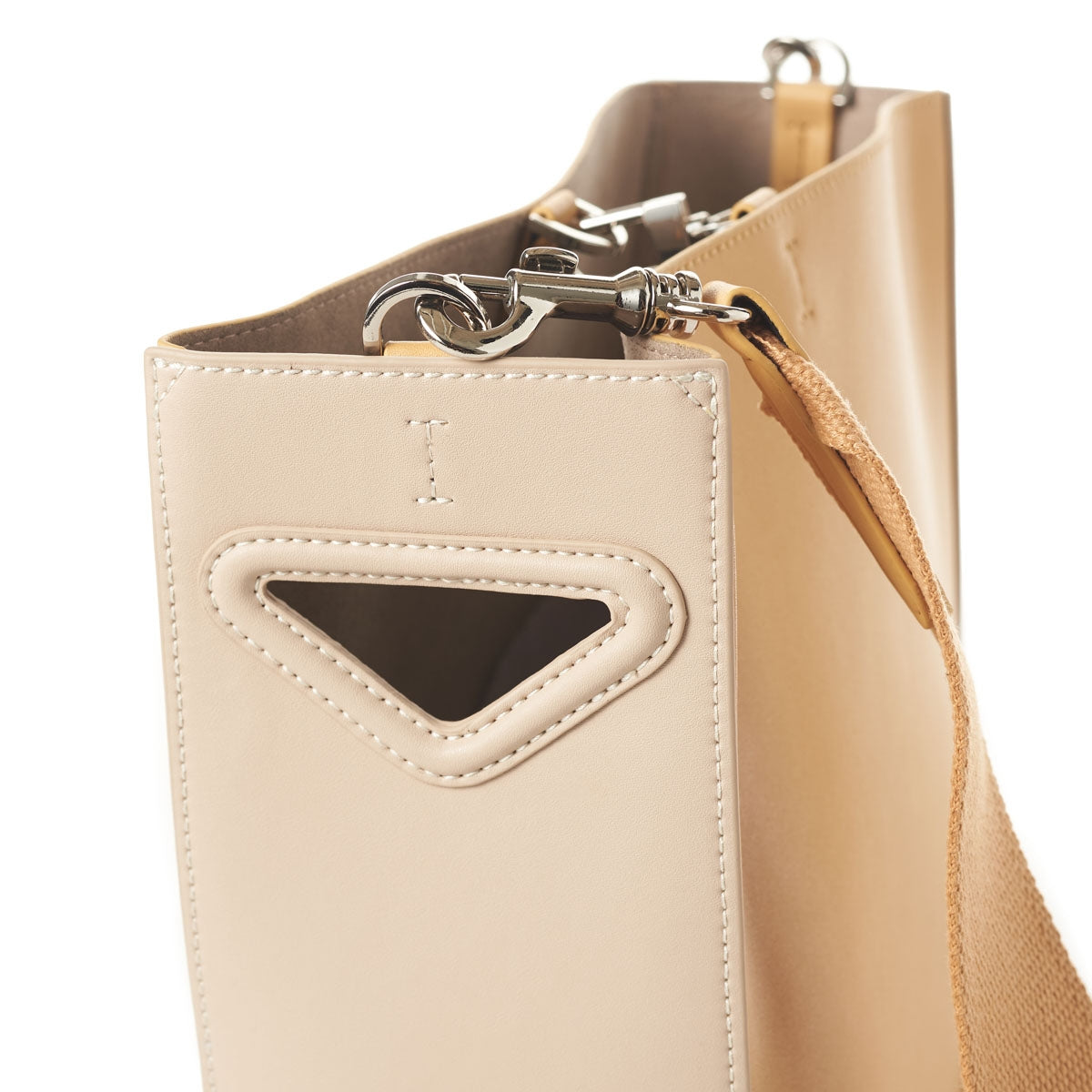 Smooth Leather Shoulder Bag (Bucket Design)