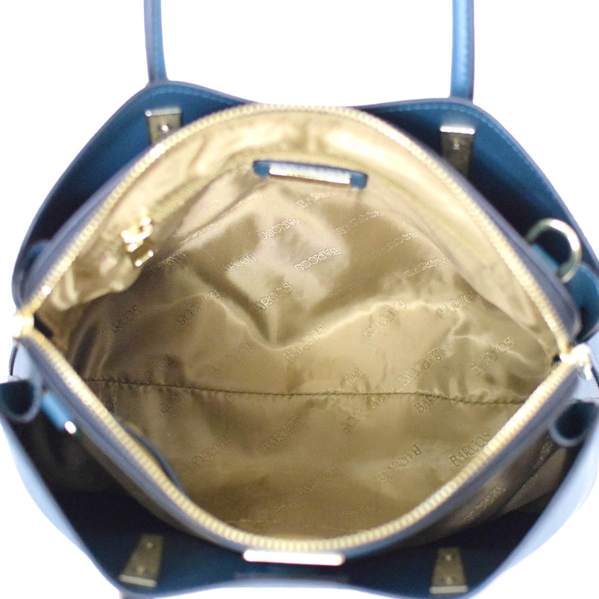 3 Compartment Round Handle Leather Handbag