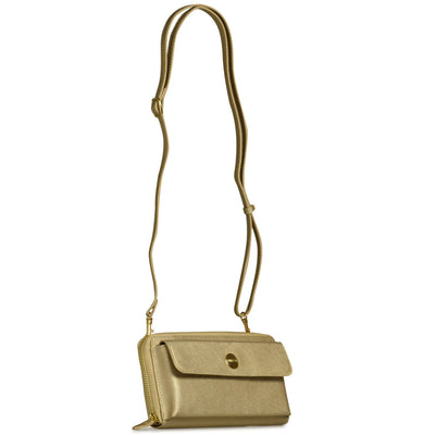Long Saffiano Leather Wallet Bag