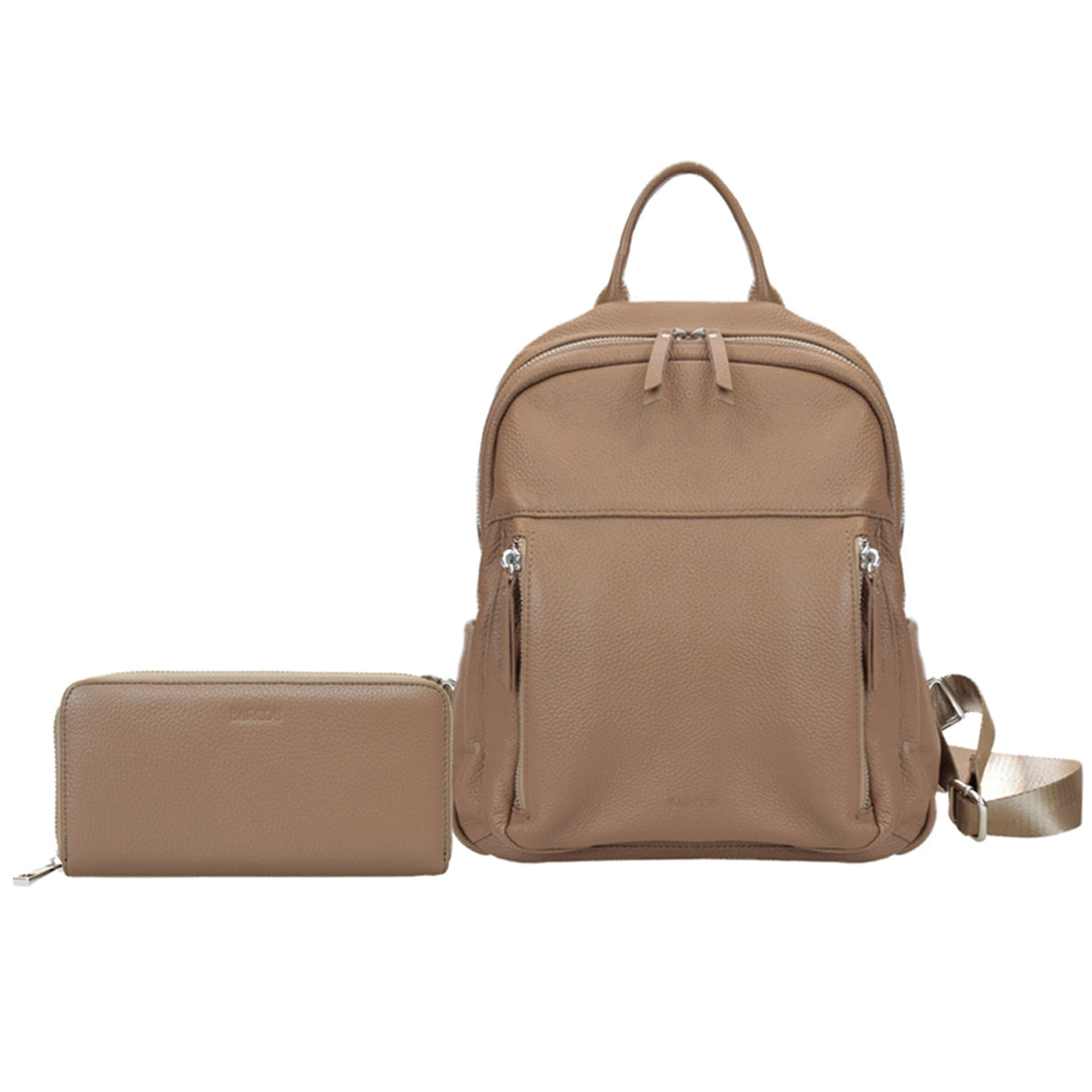 Shrink Leather Backpack and Long Wallet Bundle – Barcos.Shop