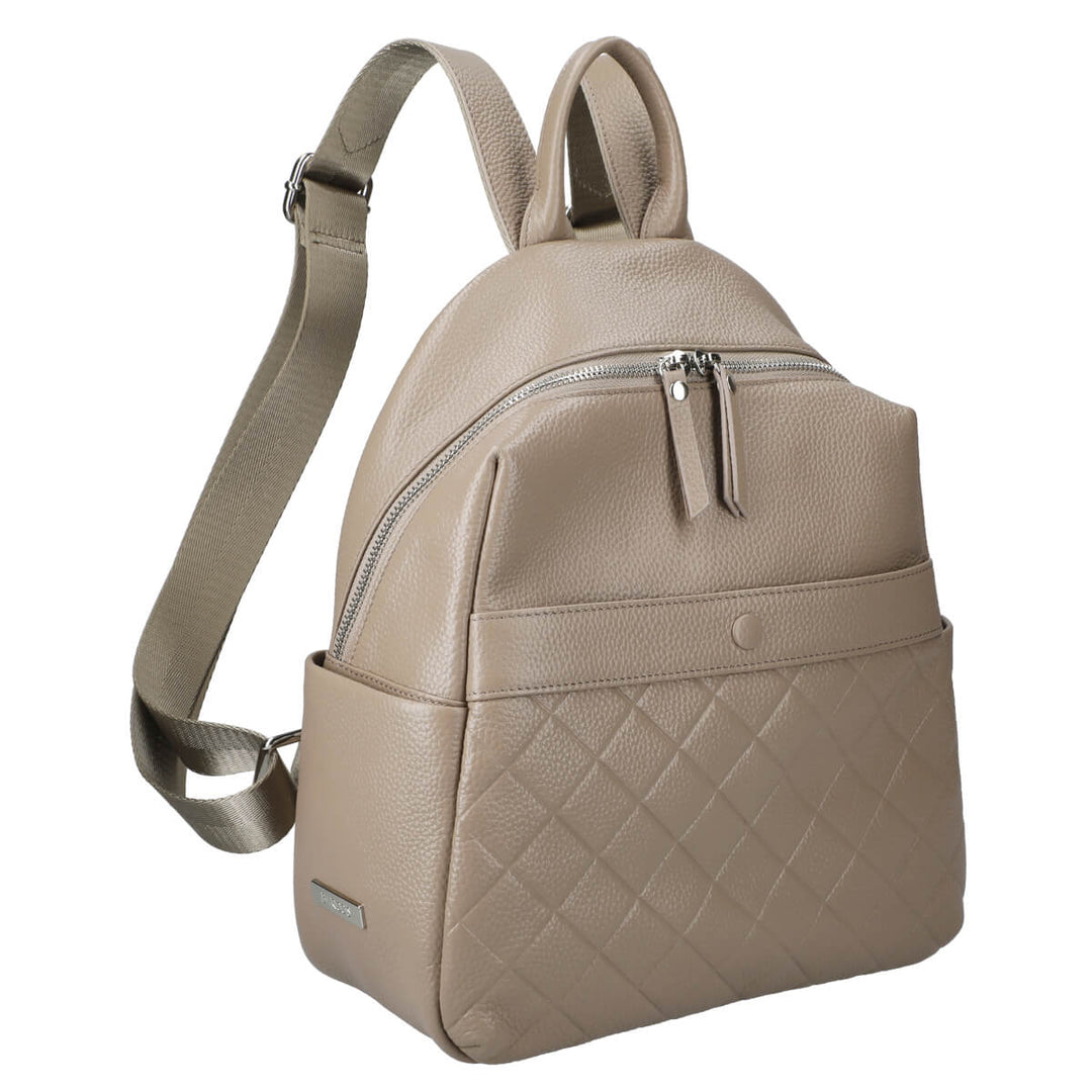 backpack brand with leather diamond Lombus: Diamond Embossed Leather Backpack and Pochette Set – Barcos.Shop