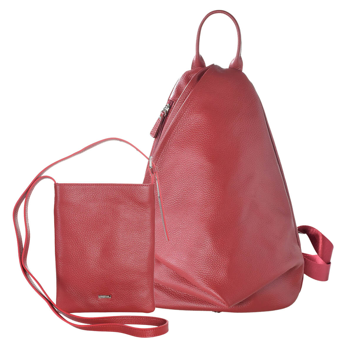 Shrink Leather Backpack & Pochette Bundle – Barcos.Shop