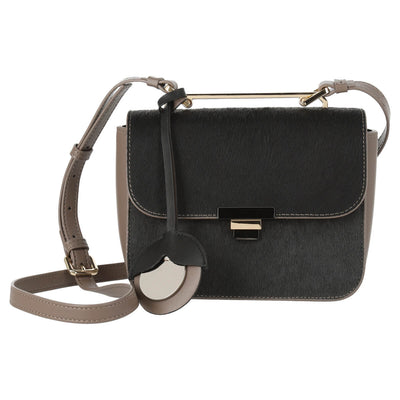 Leather Crossbody Bag with Charm