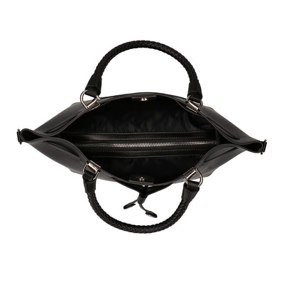 Black 2 Way Leather Handbag